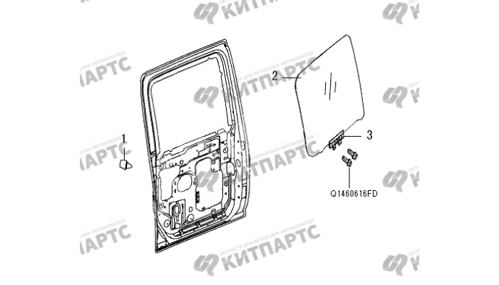 Стекло задней двери Great Wall
